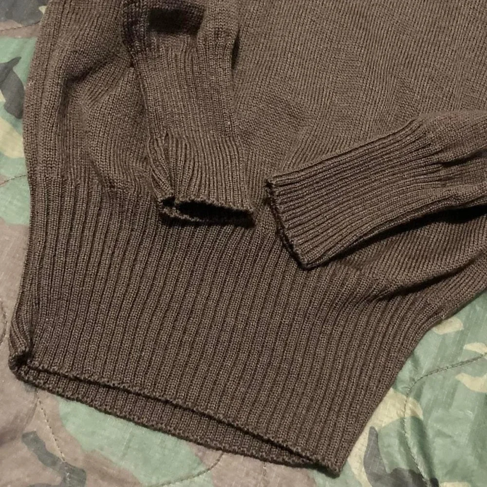 Jack young 5-button‎ wool button sweater brown army vintage 42/44